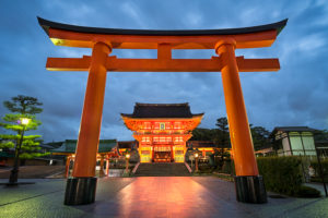 Fushimi Inari Taisha Shrine in Kyoto, Japan at night Fushimi Inari Taisha Shrine in Kyoto, Japan at night